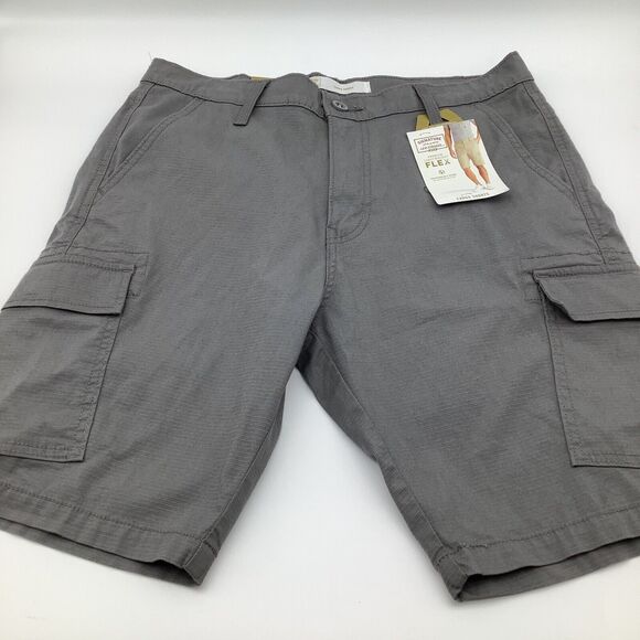 Levis Signature Mens Premium Lightweight Flex Cargo Shorts Grey Size 32 NWT‎ - Picture 1 of 12